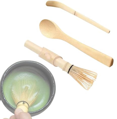Ensemble à matcha, ensemble de fouet à matcha - Ensemble de démarrage traditionnel Matcha,Kit de préparation de thé avec support de fouet Matcha, Kit de préparation de thé robuste et pratique pour ami