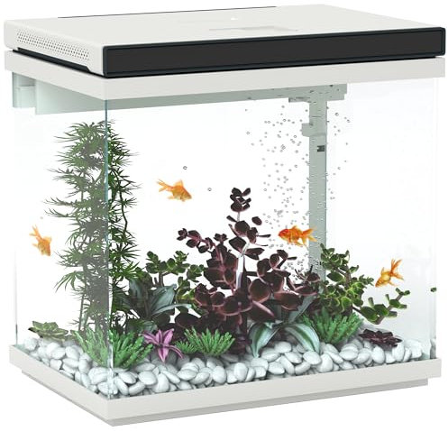 PawHut 26 Liter Aquarium mit Filter, LED-Beleuchtung, Wasserpumpe, für Verschiedene Fischarten, ca. 38 x 26 x 38 cm