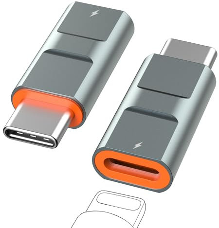 Adattatore Lightning a USB C 2 Pezzi, 36W Ricarica Rapida (non per Apple Pencil/Audio/OTG) Cellulare e PC Trasmissione Dati, Adattatore Lightning Femmina a USB C maschio per iPhone 16 15 iPad Samsung