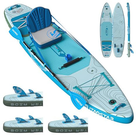 iTAOSTAR A02FP 35 Stand Up Paddle Board,SUP Board with Seat,Stable Inflatable Paddle Boards for Adults/Family/Youth of All Skill Levels