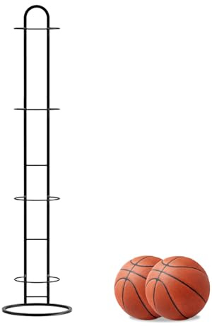Estante de almacenamiento de bolas, organizador de voleibol de hierro, estante multifuncional de almacenamiento de bolas de hierro multicapa para dormitorio, sala de estar, garaje