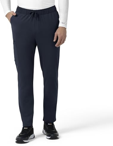 Carhartt Force Cross-Flex Scrubs for Knit Men, Straight Leg Tapered Scrub Pants - Navy, XL