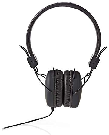 Nedis HPWD1100BK Kabelgebundene Kopfhörer | On-Ear | Faltbar | 1,2-m-Rundkabel | Schwarz