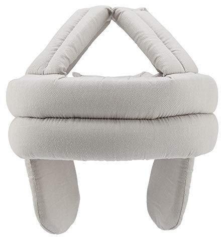 Casque Protection Personne Age Casque Anti-Collision Chapeau de Protection des Personnes Agées Ajuster Casque Respirant Sécurisé Vieil Homme Protection Auditive Prévention des Chutes(Gris Clair)