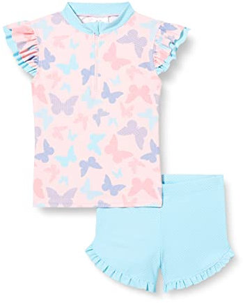 Playshoes Unisex Kinder Uv-schutz Bade-set Zweiteilig Schwimmshirt Badeshorts Badebekleidung, Schmetterlinge, 98-104 EU