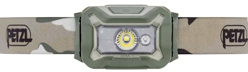 PETZL - Lampe frontale ARIA 1 RGB - 350 lumens, Camouflage, Livrée avec trois piles AAA/LR03