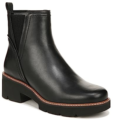Naturalizer Womens Darry Bootie Water Repellent Ankle Boot Black Leather 11 W