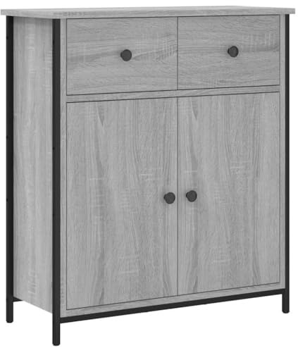 vidaXL Buffet, Meuble de Rangement avec Porte, Armoire latérale, Organisateur de Salon Maison Intérieur Sonoma Gris Bois d'Ingénierie