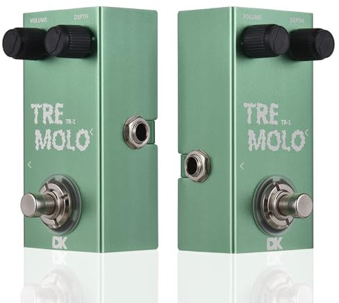 Btuty Tremolo-Pedal für Gitarre Effektpedal für E-Gitarre True Bypass Metallschale DC 9V 6,35mm Tremolo-Effekt Eingang/Ausgang Schnittstelle für Gitarre
