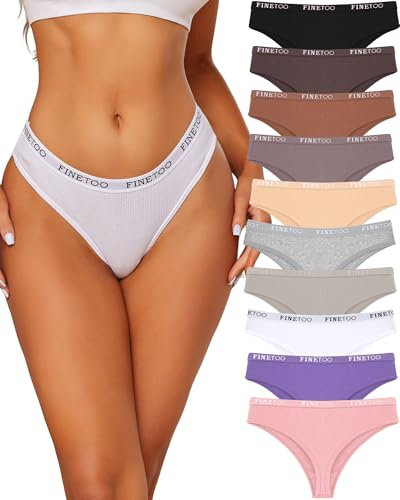 FINETOO 10-pack tanga dam string bomull tangas sportlinning stringtrosor mjuka underkläder kvinnor underkläder bomull underkläder flerpack S–XL, A-10, L