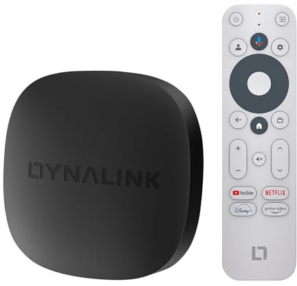 Google TV Box - Smart TV Box unterstützt Google TV, Netflix, 4K UHD Streaming Media Player Unterstützt Google Assistent, Dolby Audio, HDR10+, Drahtlose Bildschirmspiegelung, 2GB+16GB, Dualband-WLAN