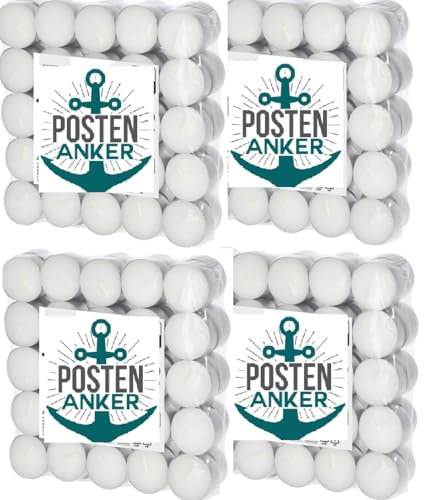 Lot de 100 bougies chauffe-plat de qualité supérieure XXL - Durée de combustion : 8 heures - Pour anniversaire, mariage, restauration, Noël, Pâques, fête de famille