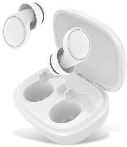 Tappi per orecchie, 35 dB Tappi orecchie dormire Riutilizzabile Silicone di protezione per l'udito con cancellazione del rumore, con 7 Paia in XS/S/M/L per dormire Bianco