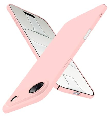 Puxssul Super Thin for iPhone Air Case, Ultra Slim Skin-Friendly Hard Cover [Full Camera Protection] [Smooth Matte Finish], Sleek Minimalist Phone Case for iPhone Air 6.5 inch 2025, Pink