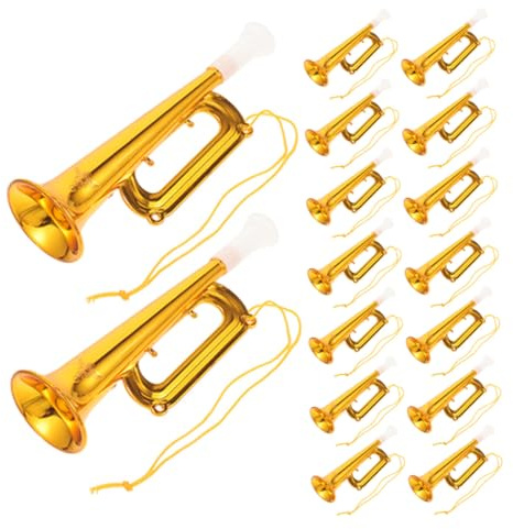 Kisangel 25 Piezas Trompetas Pequeñas Portátiles para Fiestas Bocina de Aire de Plástico Ligera para Eventos Deportivos y Conciertos Juguete para Accesorio de Animación Social