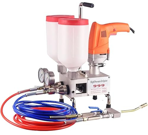 Máquina de Inyección de Lechada a Alta Presión, Pistola Eléctrica de Lechada de 1100W, Bomba de Inyección de Lechada Reparación de Hormigón Impermeabilización de Grietas, para Techos, Sótanos