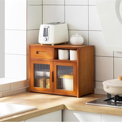 Armadio a microonde, mobiletto da cucina autoportante, versatile, per soggiorno, design salvaspazio, mobili eleganti per la casa