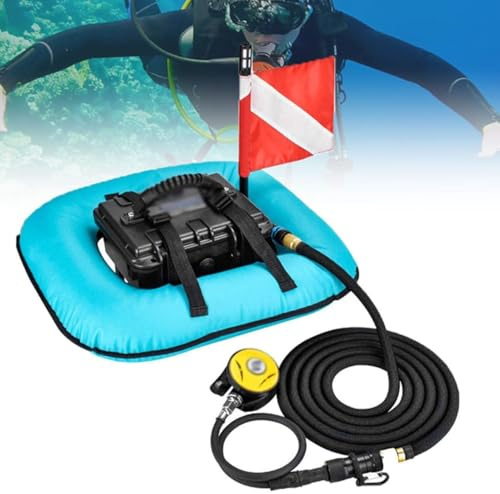 Ventilatore per immersioni subacquee, ricaricabile, con tubo rimovibile e regolatore di respirazione, per immersioni ricreative e pesca, profondità fino a 9 m