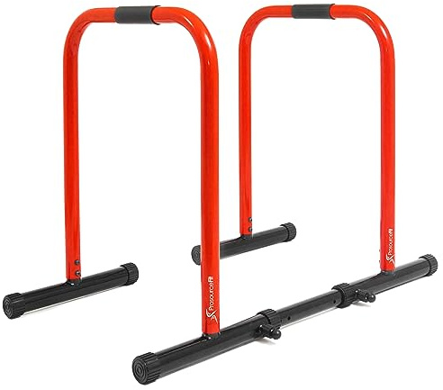 ProsourceFit Dip Stand Station, Heavy Duty Ultimate Body Press Bar with Safety Connector for Tricep Dips