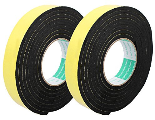 Aexit Largeur Accessoires pour portes et loquets 30 mm auto-adhésif simple face ruban mousse mousse antichoc 2m Boudins de portes et isolation longueur 2pcs