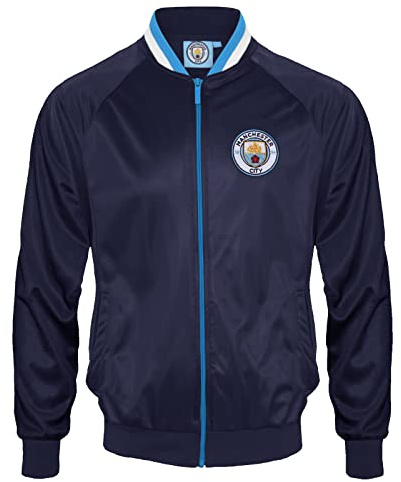 Manchester City FC - Chaqueta de Entrenamiento Oficial - para Hombre - Estilo Retro