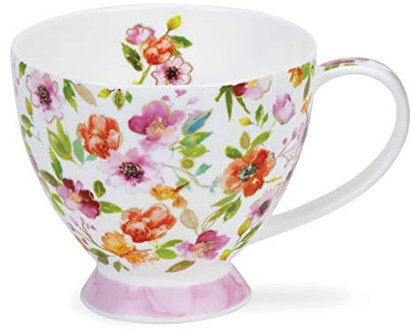 Dunoon Tasse en porcelaine anglaise Motif fleurs