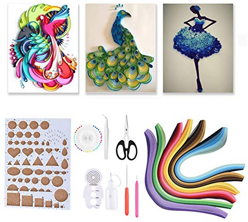 Kits de Quilling de Papier, Artisanat en Papier Faisant des Kits de Bricolage de Papier de Quilling d'outil, pour des Amis