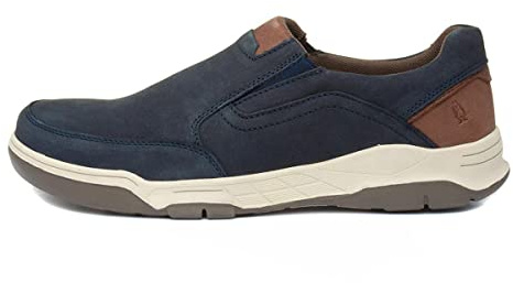Hush Puppies Mens Fletcher Sneaker, Navy Tan, 11 UK
