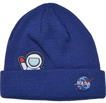 Mister Tee Unisex NASA Embroidery Beanie Kids royal, S/M