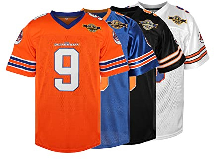 Maillot de football pour homme 9 Bobby Boucher The Waterboy Mud Dawgs Movie Jersey Adam Sandler, bleu, XX-Large