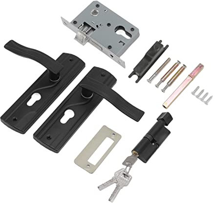 Biitfuu Serrure de Poignée de Porte avec Clés Chambre à Coucher Ménage Porte Serrure Ménage Universel Serrure de Porte Serrure Muet Intérieur Chambre Levier pour clé Cylindre pour Poignée de Porte
