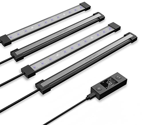 AC Infinity IONBEAM U4 UV LED-list 28 cm, 4-vägs – 365/395 nm lysdioder med timerdimmer, för inomhusväxter, odlingstält och växthus