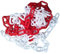 Lokatall Chaîne de barrière en plastique - 10 m x 6 mm - Avertissement - Chaînes rouges et blanches - Chaîne en plastique solide avec haute visibilité - Poteau de garde-corps - Barrière de sécurité