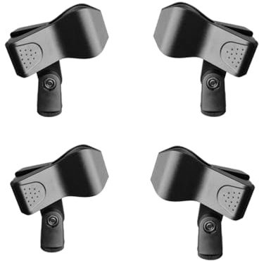 4 pezzi Pinza Microfono, portamicrofono,Alloggiamento per Microfono,Portamicrofono, Clip per Microfono, Supporto Per Clip Microfono, Compatibile con la Maggior Parte dei Microfoni Cablati e Wireless