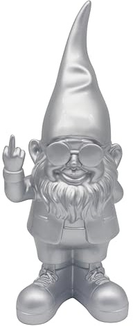 Lesser & Pavey Gnomes Home Decor Figurines & Ornaments For Home & Office | Decorative Home Accessories Statues For Indoor & Outdoor | Lovely Gifts for Women & Men Swearing Silver 42 Cm