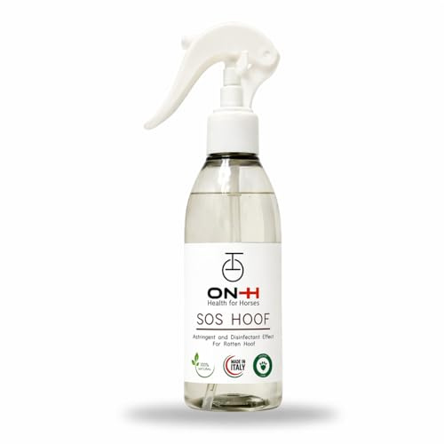 ON-H SOS Hoof Soluzione per Zoccoli Cavalli 200 ml | Igienizzante per Zoccoli Cavallo | Aiuta a Contrastare Marcimento e Impurità | Protezione Suola e Muraglia | Ideale per uso quotidiano in Scuderia