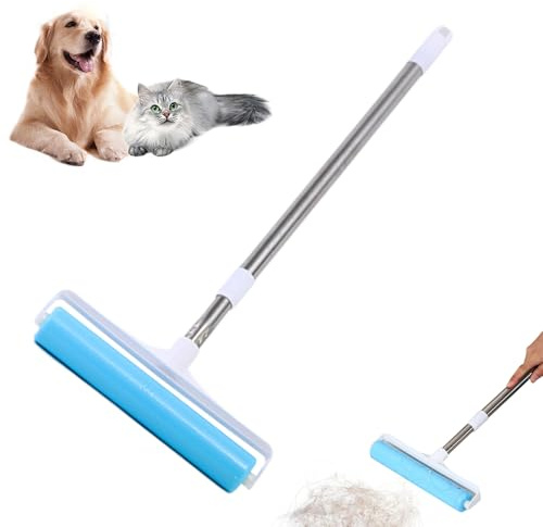 Zahoken Rodillo Quita Pelos Mascota, Cepillo Adhesivo Eliminador De Pelos De Perro, Suministros para Mascotas Cepillo De Limpieza Reutilizable para Alfombra Ropa Coche Cama Muebles Suelo