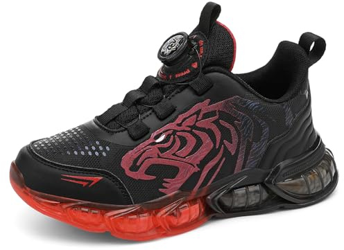 Scarpe da Ginnastica per Bambini, Scarpe da Corsa alla Moda per Ragazzi, Scarpe Sportive con Motivo Tigre, Comode Scarpe da Jogging Leggere EU 28-39