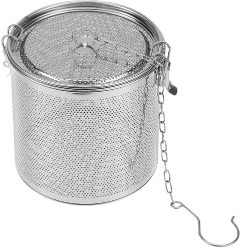 SEWACC Colador para Especias y Condimentos de Acero Inoxidable Diseño de Malla de Alambre, Filtro Cadena para Cocina Doméstica y Preparación de Infusiones