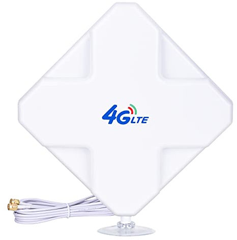 4G LTE Antenne SMA, Connecteur Amplificateur de Signal d'extérieur récepteur 35dbi Haut Gain Réseau à Longue Portée Ethernet pour WiFi routeur Haut débit Mobile (SMA)