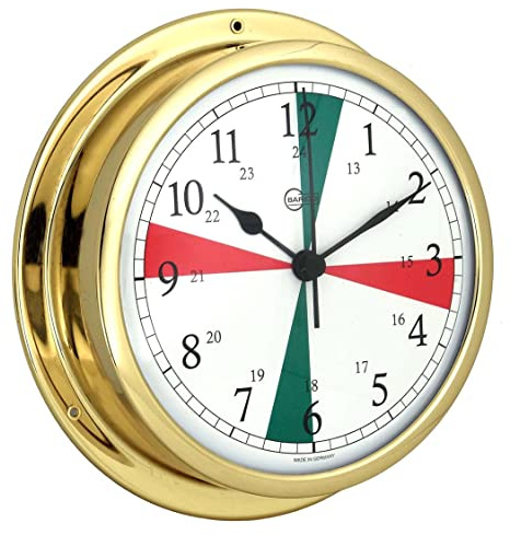 Barigo 611msfs Viking Orologio da nave, settori radio oro, larghezza 155 mm x altezza 35 mm