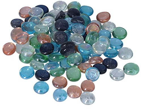 Buachois Acquario Ghiaia Vetro Cristallo Pietra Acquario Ghiaia Decorazione Fantasia Fai da Te Acquario Pietre di Colore Misto per acquari Paesaggistica Riempitivi per vasi