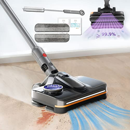 Testa di Mocio Elettrico per Dyson V15 V11 V10 V8 V12 Slim Aspirapolvere Accessori,lavapavimenti con Luce LED UV,230ml Serbatoio dell'Acqua Rimovibile,Home Marmo Parquet Pavimenti Pulizia（Standard）