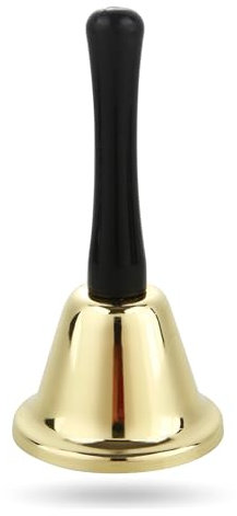 Nikolausglocke - Weihnachtmannkostüm Accessoire - Weihnachtsglocke Gold - Glocke für Weihnachten & Advent für Nikolaus