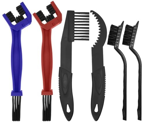 6 Pcs Cepillos Para Cadena Y Plato, Herramienta De Limpieza Para Cadena, Cepillos Para Limpieza De Bicicletas, Herramienta De Mantenimiento Y Limpieza, Cepillo Limpiador para Bicicletas Y Motos