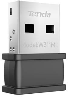 Tenda AX300 Adaptador USB WiFi para PC, 2.4GHz Antena WiFi 286Mbps, Soft-Ap, MU-MIMO, WPA2, Windows 7/10/11, W311MI