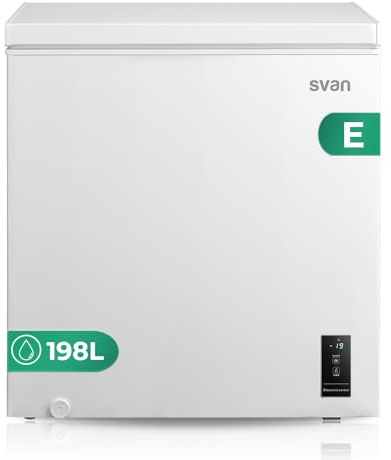 Svan Congelador Horizontal Blanco SCH2003EDC. Capacidad 198 Litros, Dual Cooling, 1 Cesta, Bajo Nivel Sonoro, Eficiencia Energética Clase E