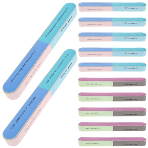PENIKOKO Kit Lime per Unghie 20 Pezzi Multi-Lato Buffer per Lucidatura Unghie e Blocco Levigante Accessori per Onicotecnica Strumenti Compatti per Manicure Professionale a Casa e Salone