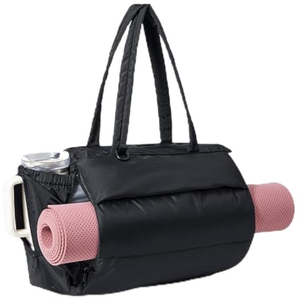 BAGSMART Women's Gym Duffel Bag for Yoga Mat, 22L with Wet Pocket | 22L Capacity, Wet Pocket, Yoga Tennis Badminton, Trolley Sleeve, Ryanair EasyJet Underseat & Carry-On Compliant