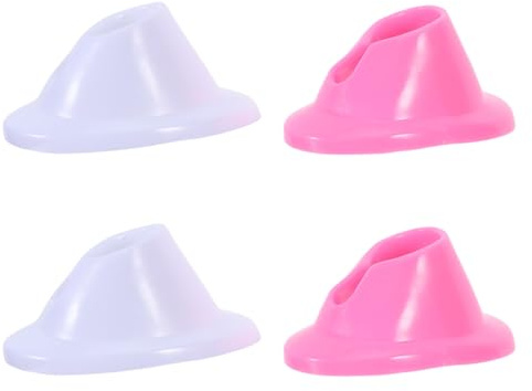 STOBAZA Soporte para Esmaltes de Uñas Antideslizante de Silicona, Expositor Organizador para 8 Botellas (4 en Color y 4 en Color Rosa), Base Antiderrames para Manicura en Salones y Uso